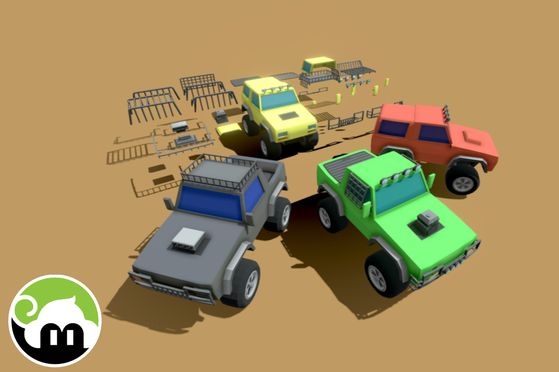 Modular Off Road Vehicles | 3D Land | Unity Asset Store