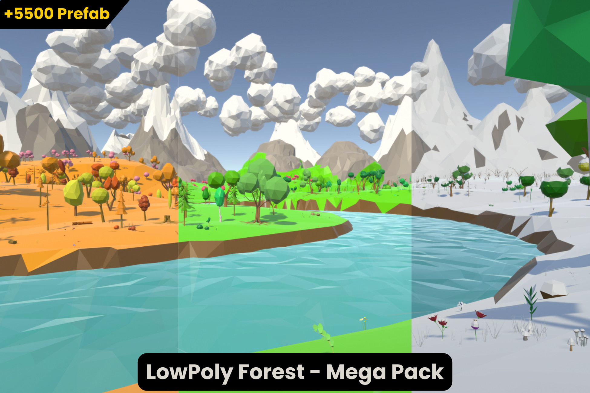 Unity Forest Asset LowPoly Forest - Mega Pack | 3D 식물 | Unity Asset Store