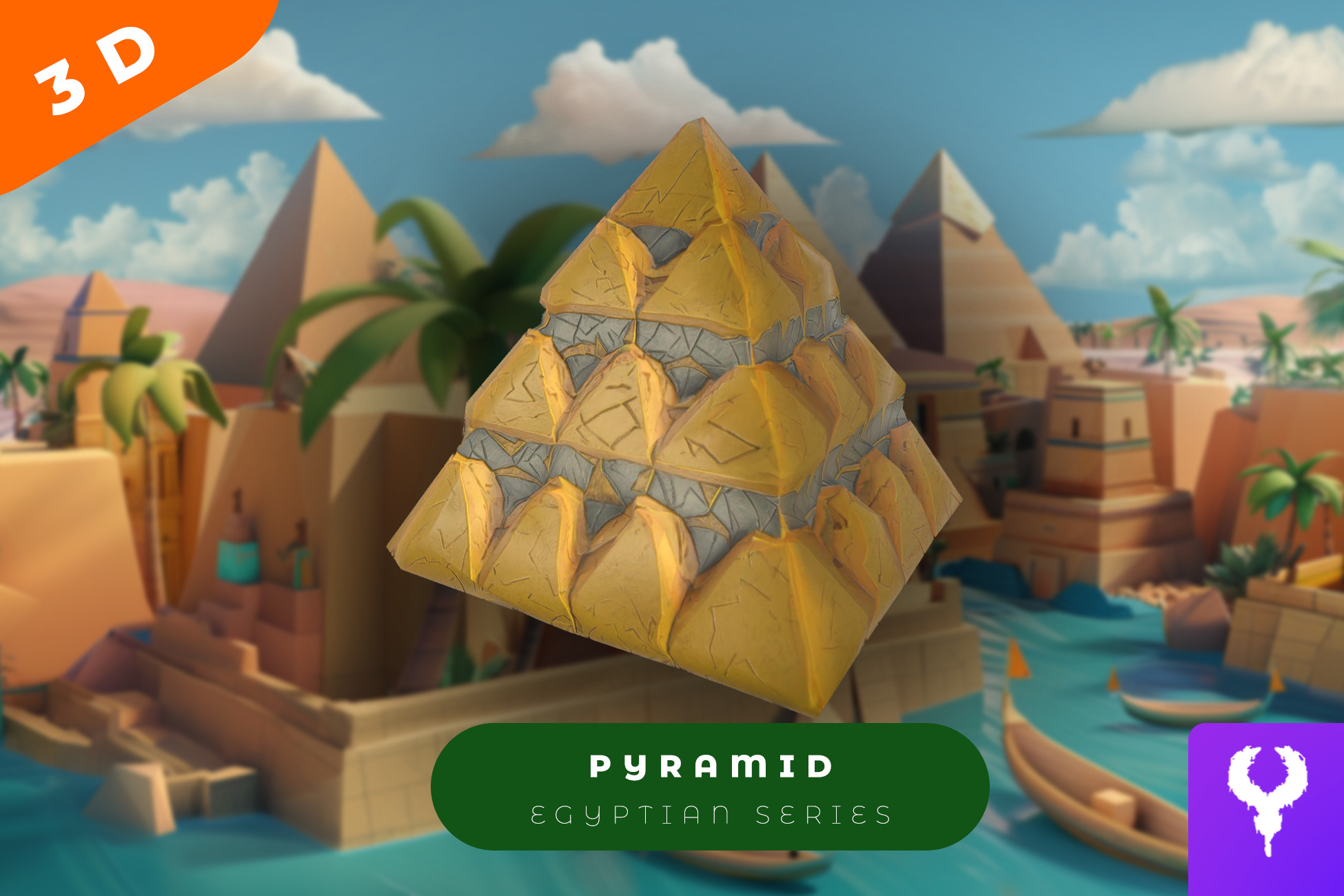 Cartoon Egyptian Pyramid Pack | 3D Exterior | Unity Asset Store