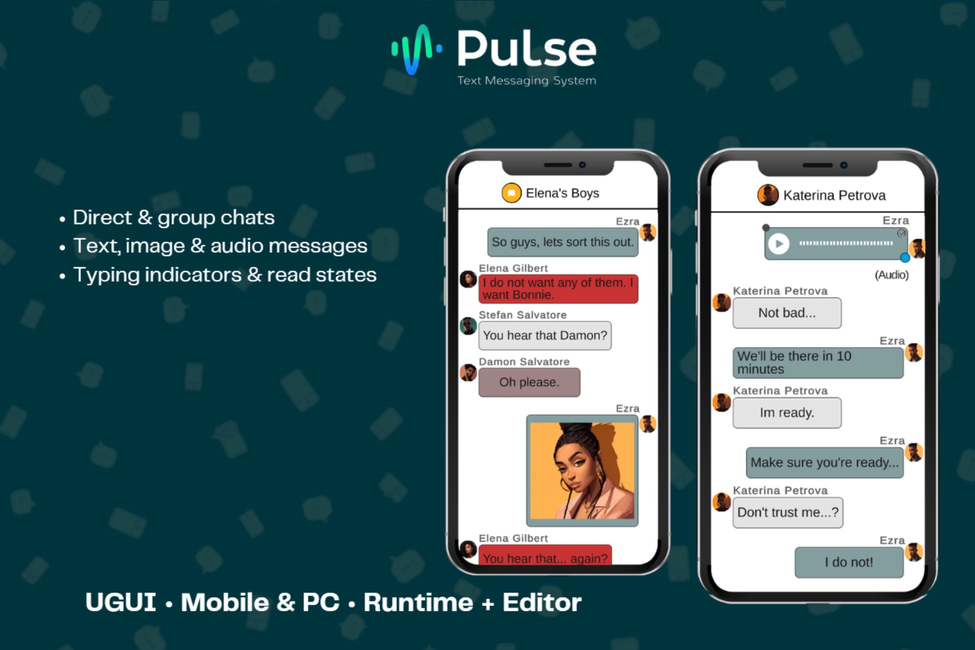 Pulse Text Messaging System | GUI Tools | Unity Asset Store