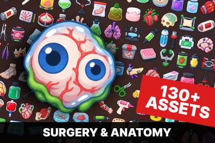Medical Surgery Organ Transplant Anatomy Surgical Tools Icons Pack