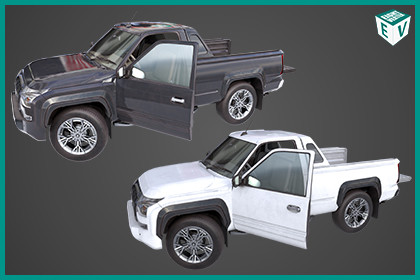 Pickup Truck01 Black and White URP HDRP Textures