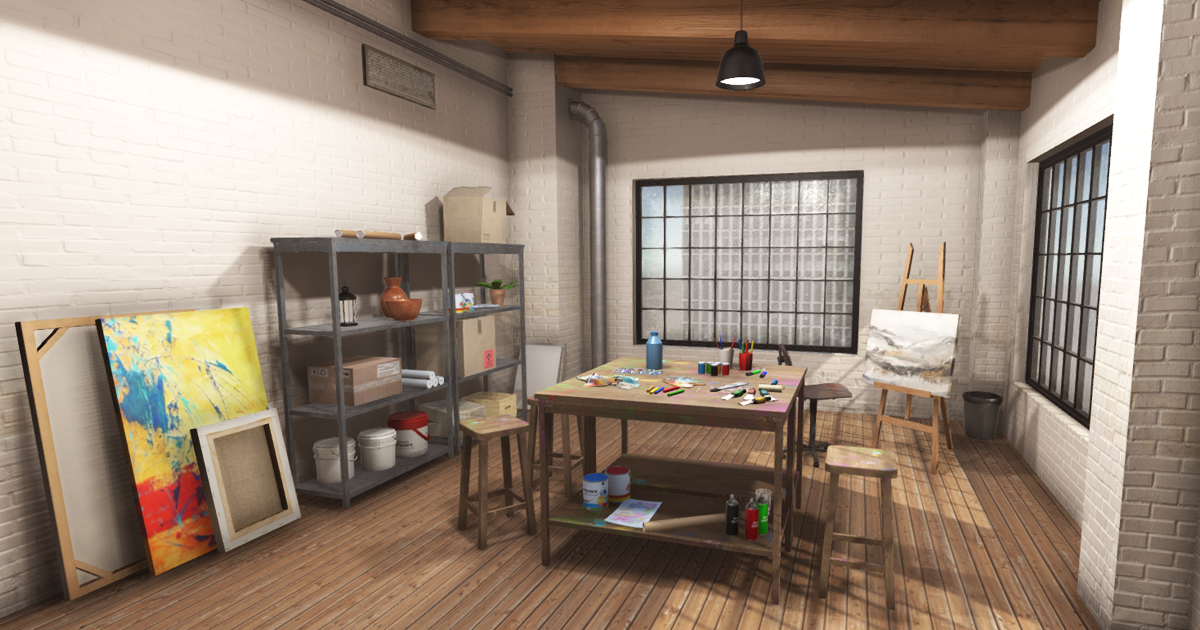 Art Studio | 3D Interior | Unity Asset Store