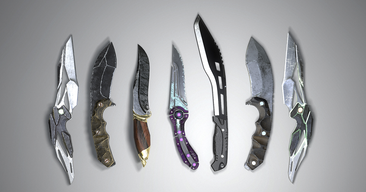 PBR Knife pack | 3D Weapons | Unity Asset Store