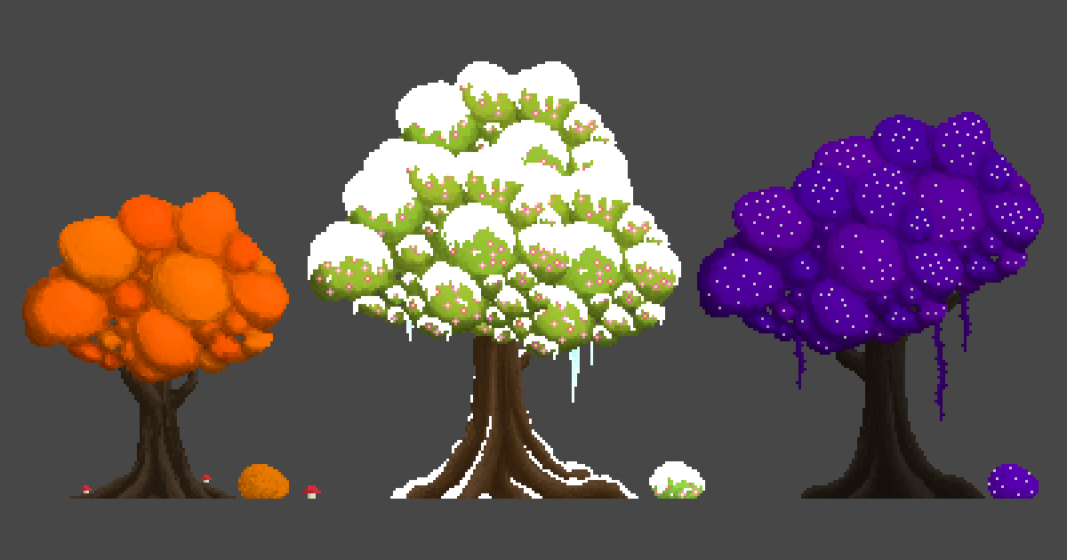 2D Pixel Tree Asset Pack | 2D Nature | Unity Asset Store