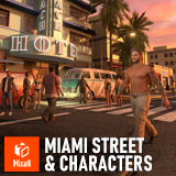 Miami Street & Characters – Gangsters and Beach NPCs