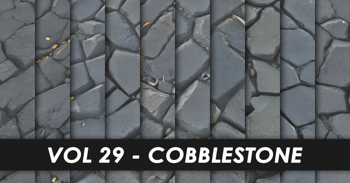 Realistic Textures - Vol 29 - Cobblestone | 2D Textures & Materials ...