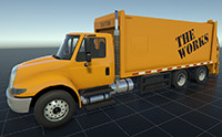 Low-poly Garbage Truck