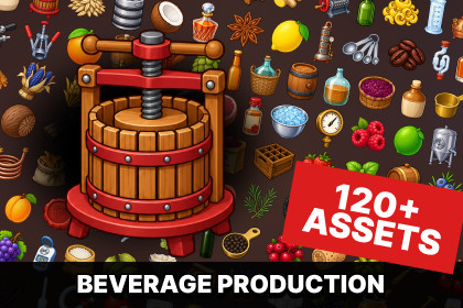Winemaking Brewing Distillery Fermentation Beverage Production Icons Pack