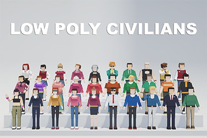 Low Poly Modern Civilian NPCs