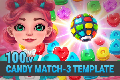 MK Match-3 Kit • Candy Sweet Game Template