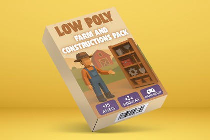 Low Poly Farm Construction Pack – Buildings & Vehicles
