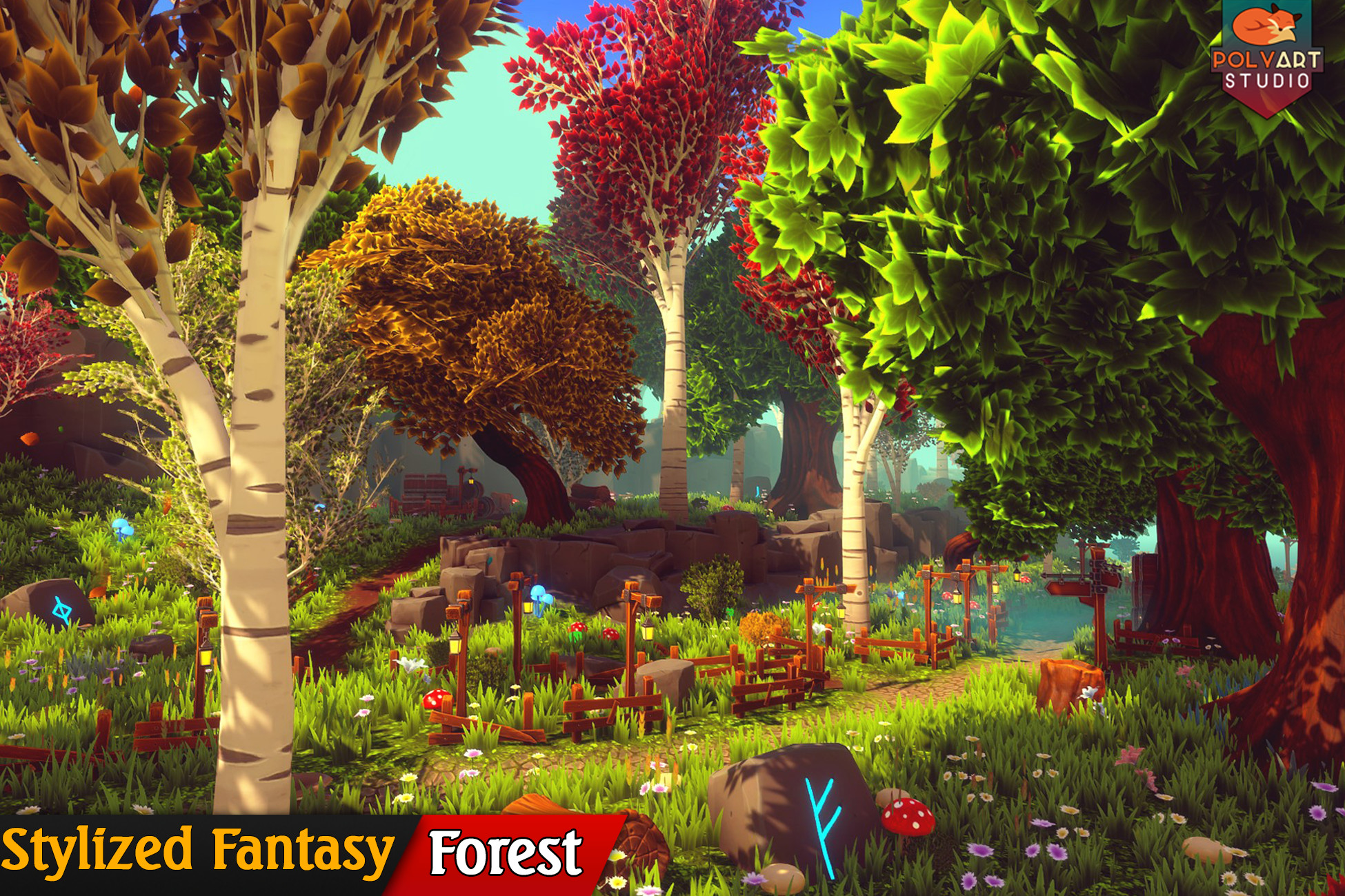 Stylized Fantasy  Forest Environment  3D Fantasy  Unity Asset Store