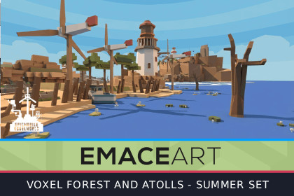Epic Voxel World: Summer Atolls & Forest – Modular Asset Pack