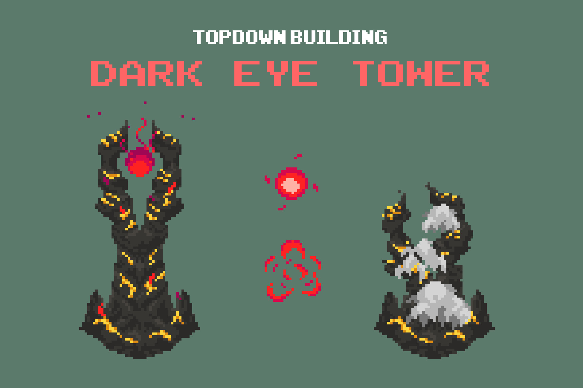 Dark Eye Tower - Top Down Pixel Art Tower Assets | 2D Environments ...