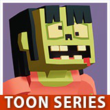 Zombie Female Toon Humanoid Series