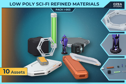 Low Poly Sci-Fi Refined Materials Pack I-003