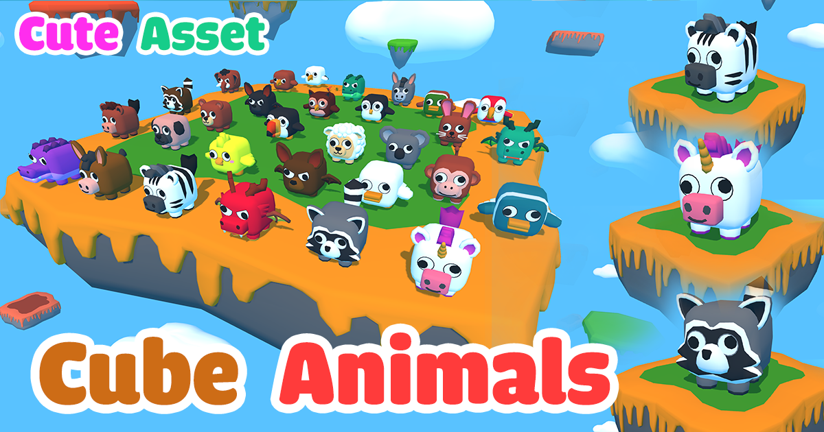 Cute Magic – Cube Animals Pack 2 | 3D Animals | Unity Asset Store
