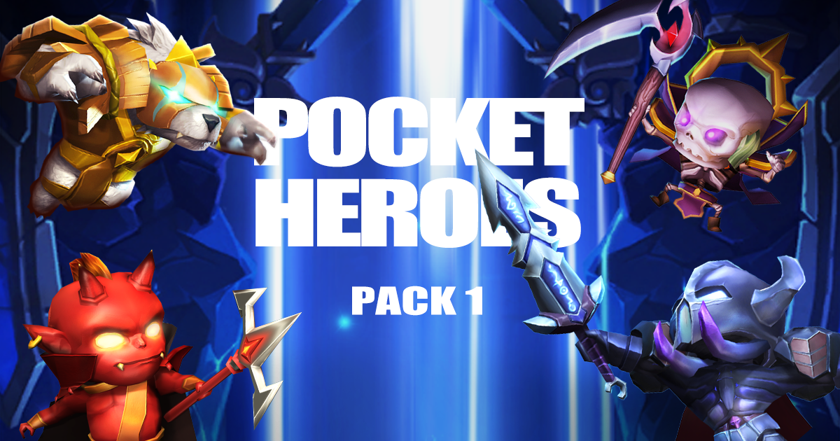 Pocket Heroes Pack 1 Stylized Characters 3D Humanoids Unity Asset