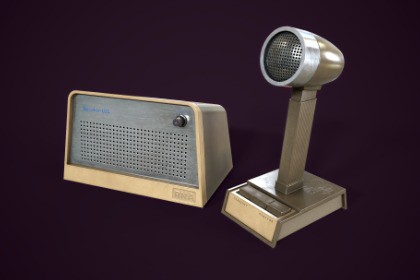 Retro Office Intercom and Microphon
