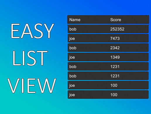 Easy List View | GUI 工具 | Unity Asset Store