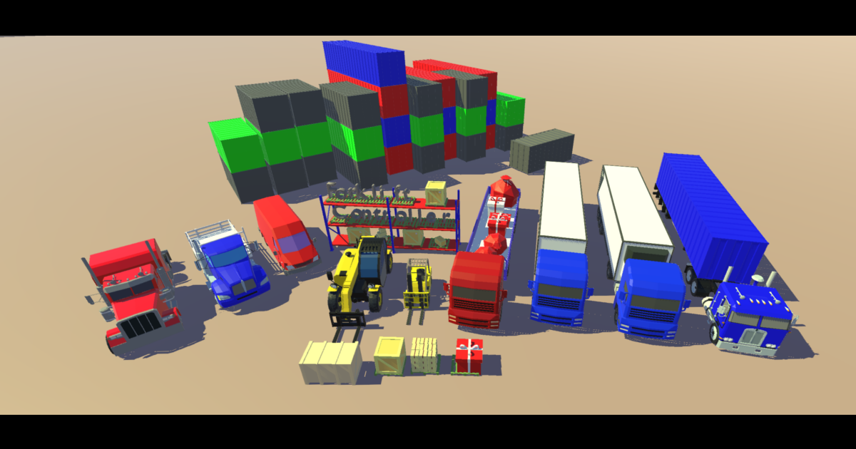Vehicles for Logistics Center | 3D Land | Unity Asset Store