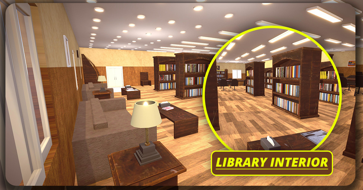 Modern Library Interior | 3D Environments | Unity Asset Store