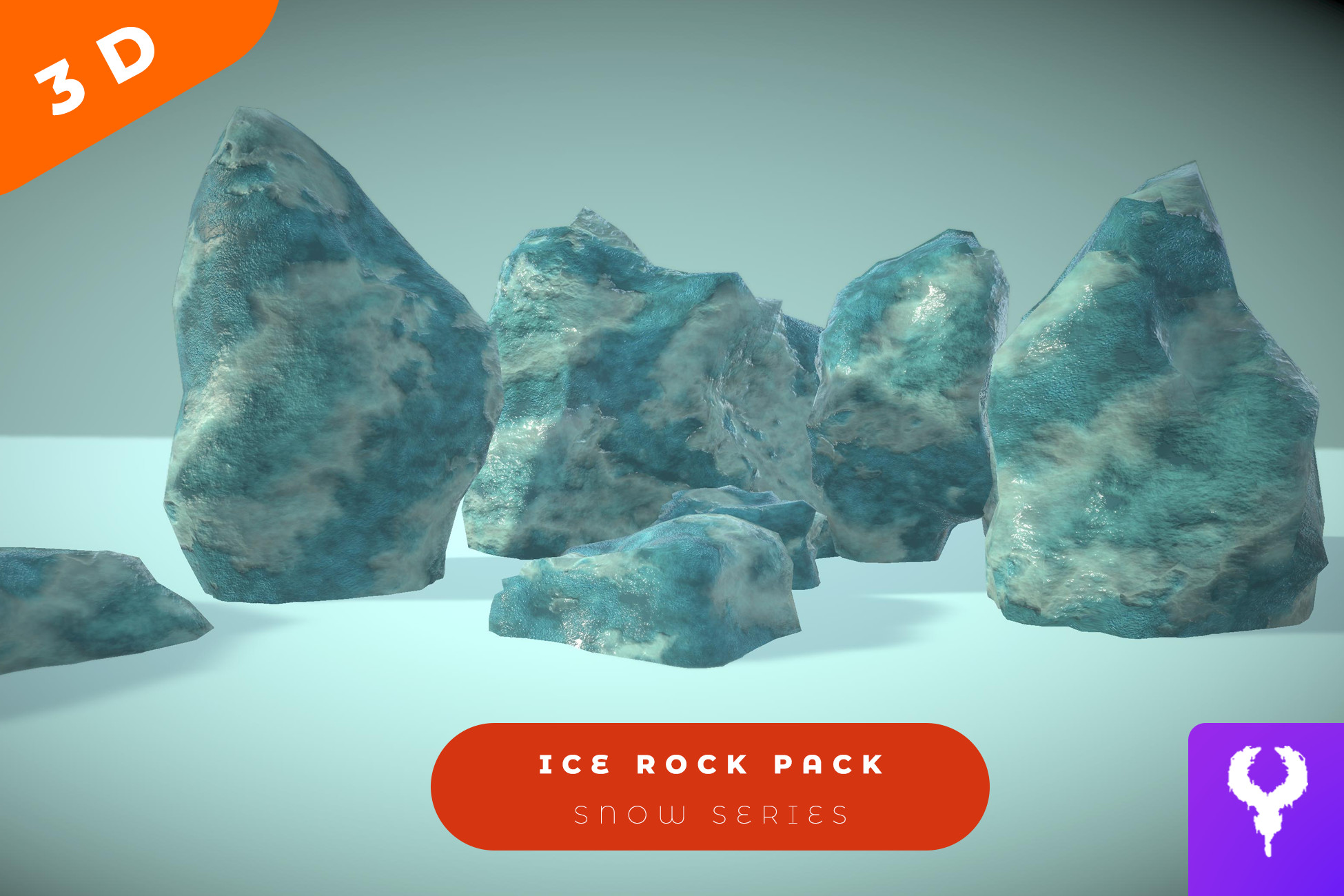 Cartoon Ice Rock Pack | 3D Exterior | Unity Asset Store