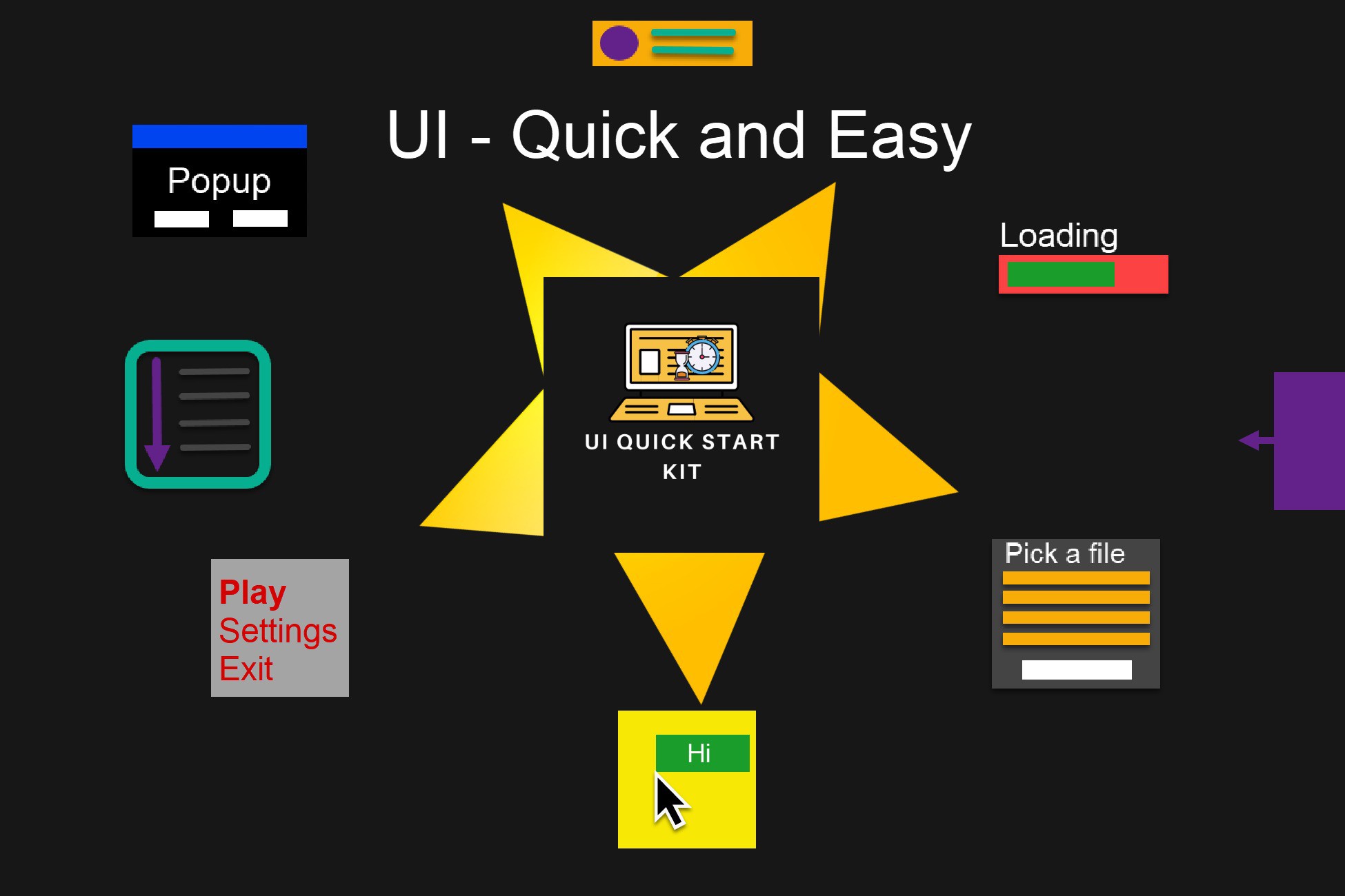 UI Quick Start Kit | GUI Tools | Unity Asset Store
