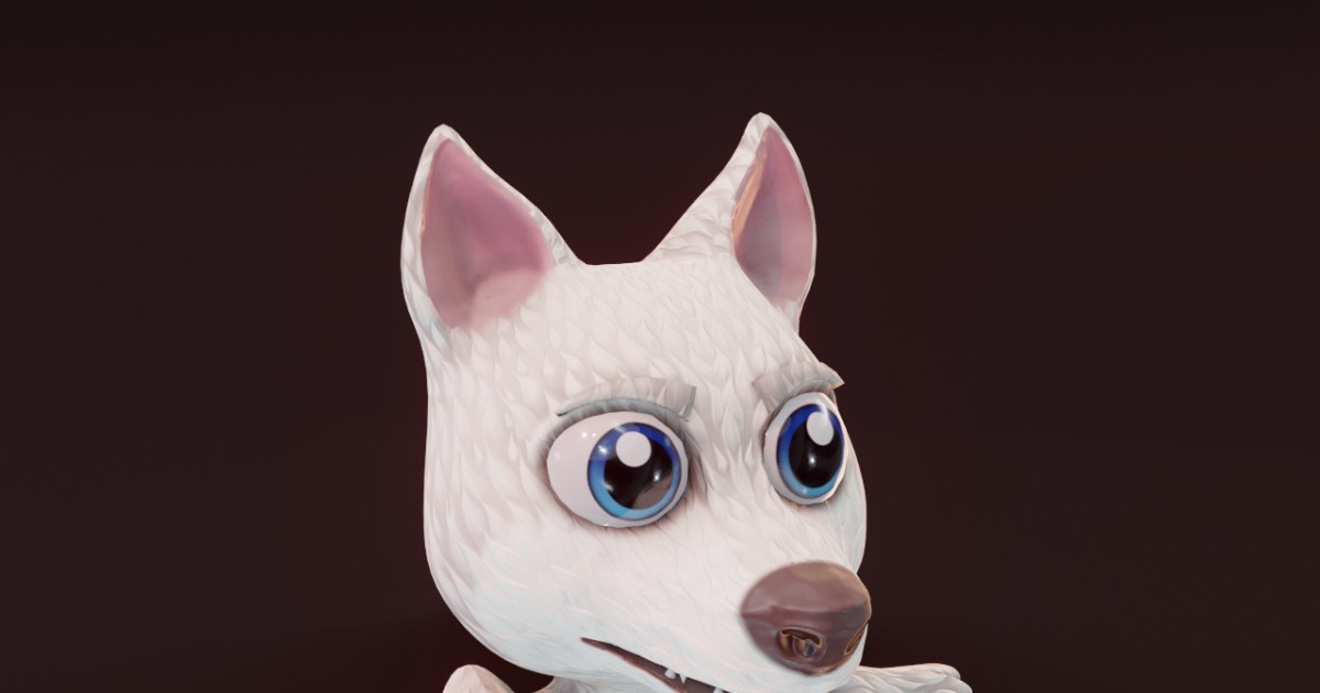 Cartoon White Wolf Animated 3D Model | Characters | Unity Asset Store