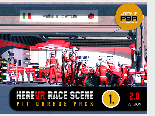 Unity Racing Pit Display Pit Garage Pack 01. - HereVR Race Scene | 3D 도로 | Unity Asset Store
