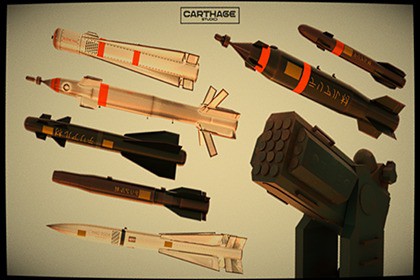 Modular lowpoly Missile & Launcher Pack