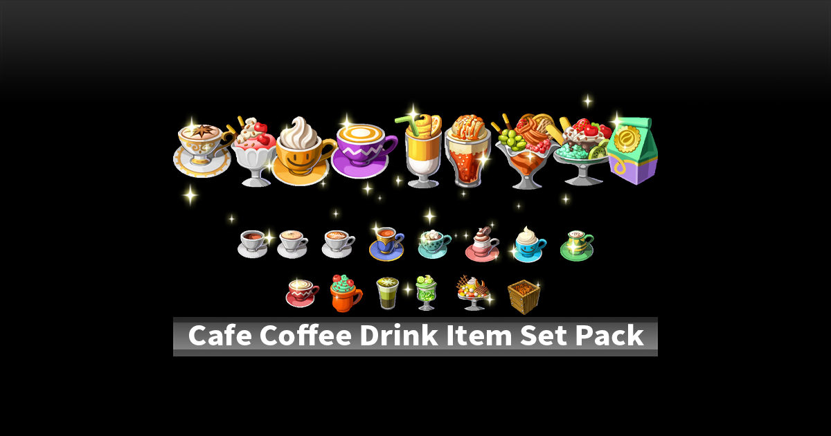 Coffee Assets Unity Cafe Coffee Drink Item Set Pack | 2D Icons | Unity Asset Store