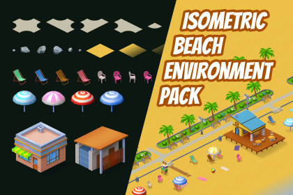 Isometric Beach Environment Pack