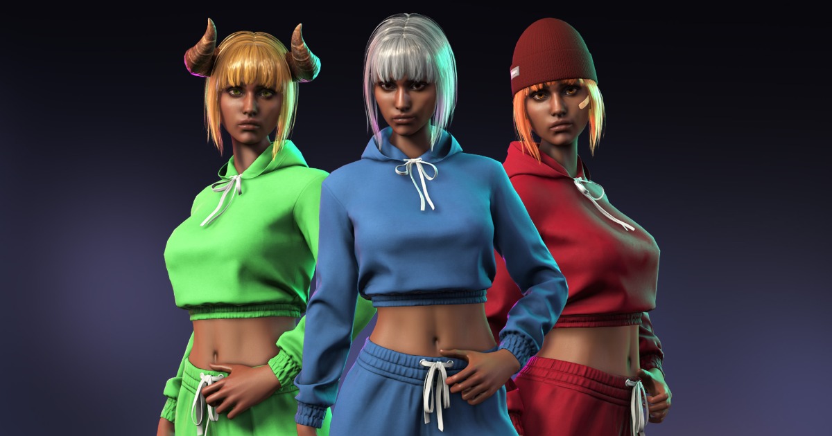 Girls Vector Unity Streetwear Girl 1 (16) - Sportswear Girls Pack | Characters | Unity ...