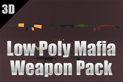 Low Poly Mafia Weapon Pack