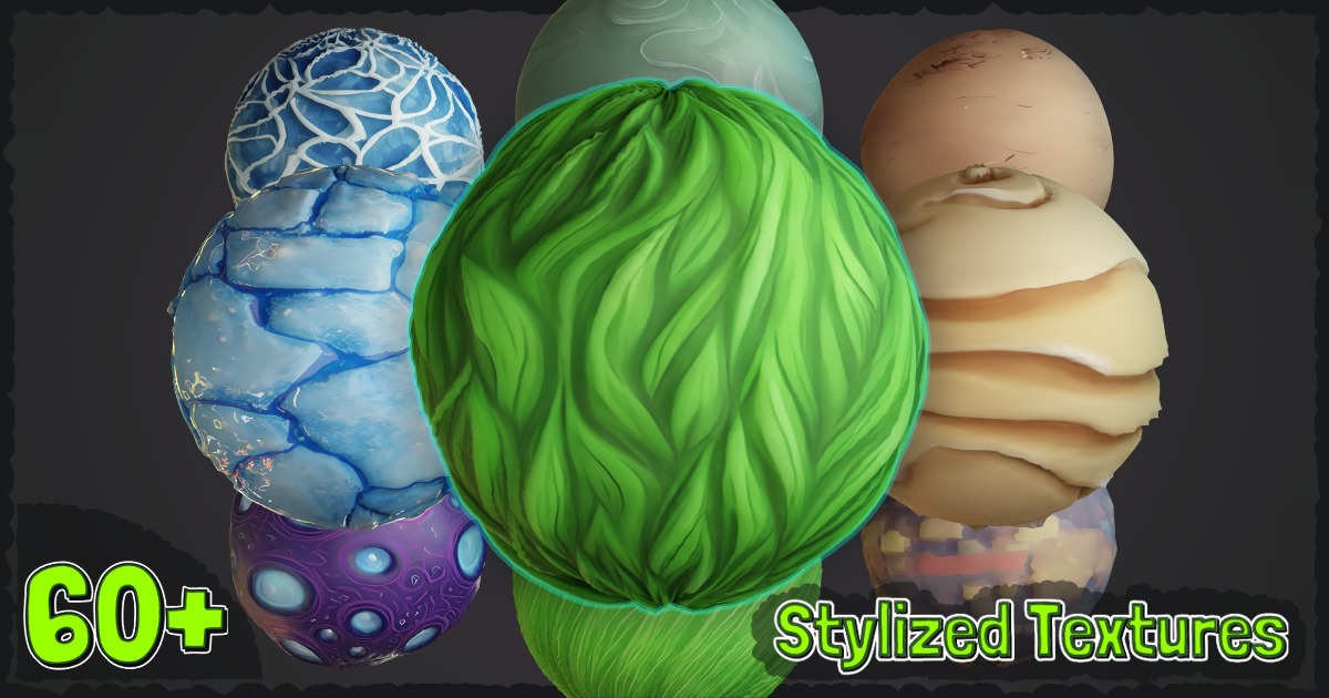 60+ Stylized PBR Textures V.2 | 2D Textures & Materials | Unity Asset Store
