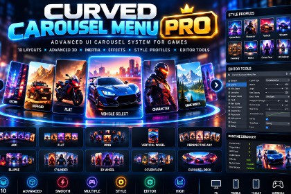 Curved Carousel Menu Pro
