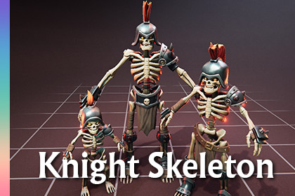 Knight Skeleton - 3 Characters + Animations