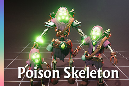 Poison Skeleton - 3 Characters + Animations