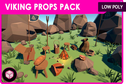 Viking Props Pack – Stylized Low Poly