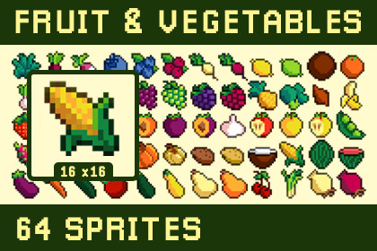 Fruits and Vegetables Pixel Art