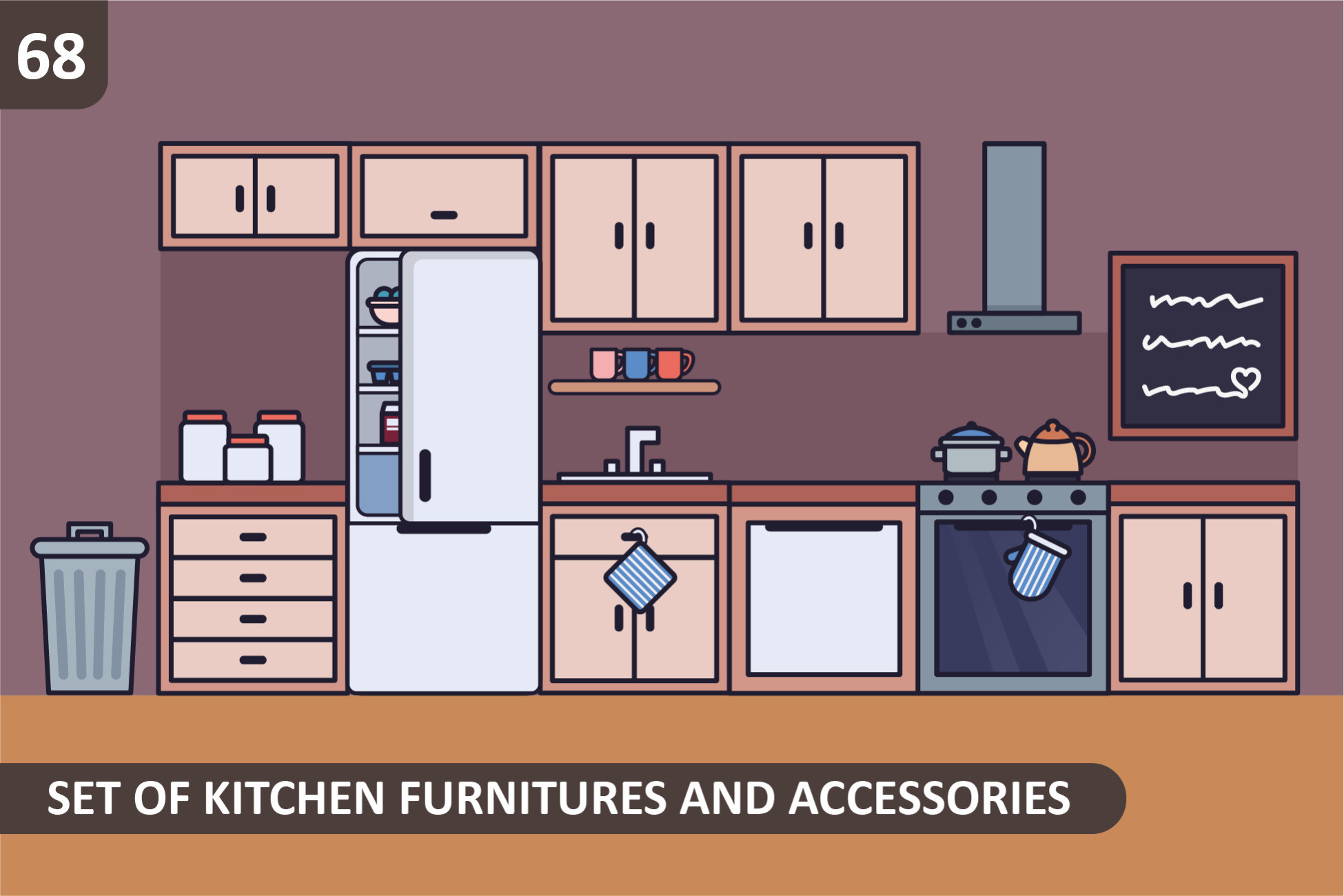 2D Kitchen furniture pack | 2D Environments | Unity Asset Store