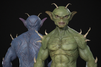 Realistic Reptilian Character