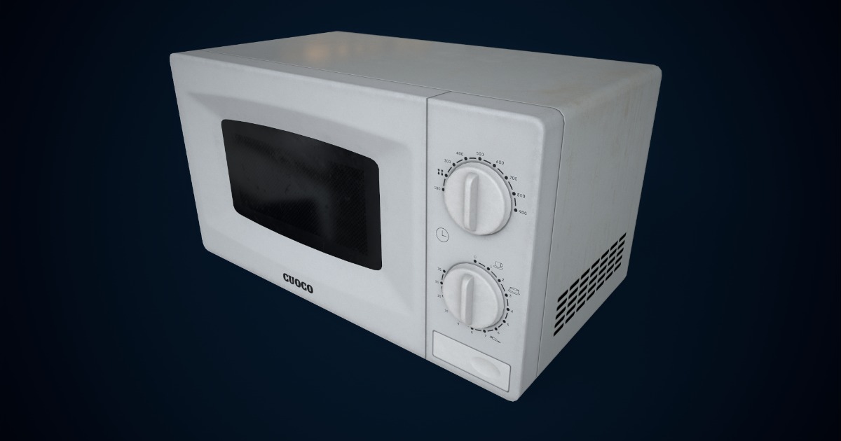 White Microwave | 3D Electronics | Unity Asset Store