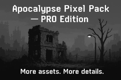 B&W:Apocalypse Pixel Pack – Black & White Edition 64x64