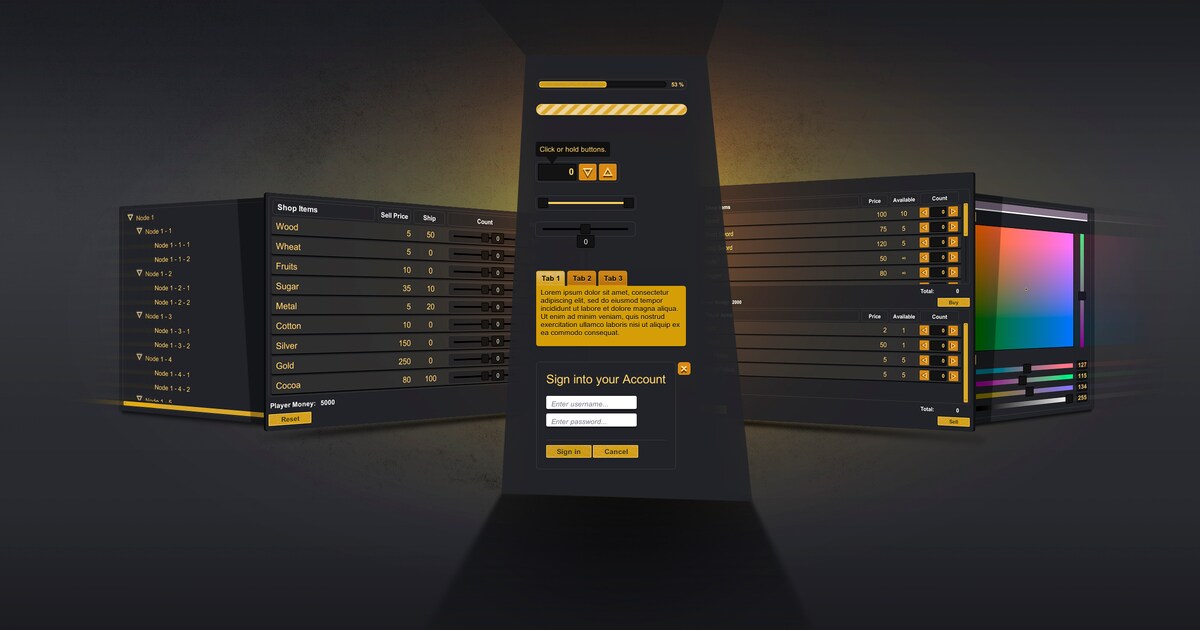 New UI Widgets | GUI Tools | Unity Asset Store