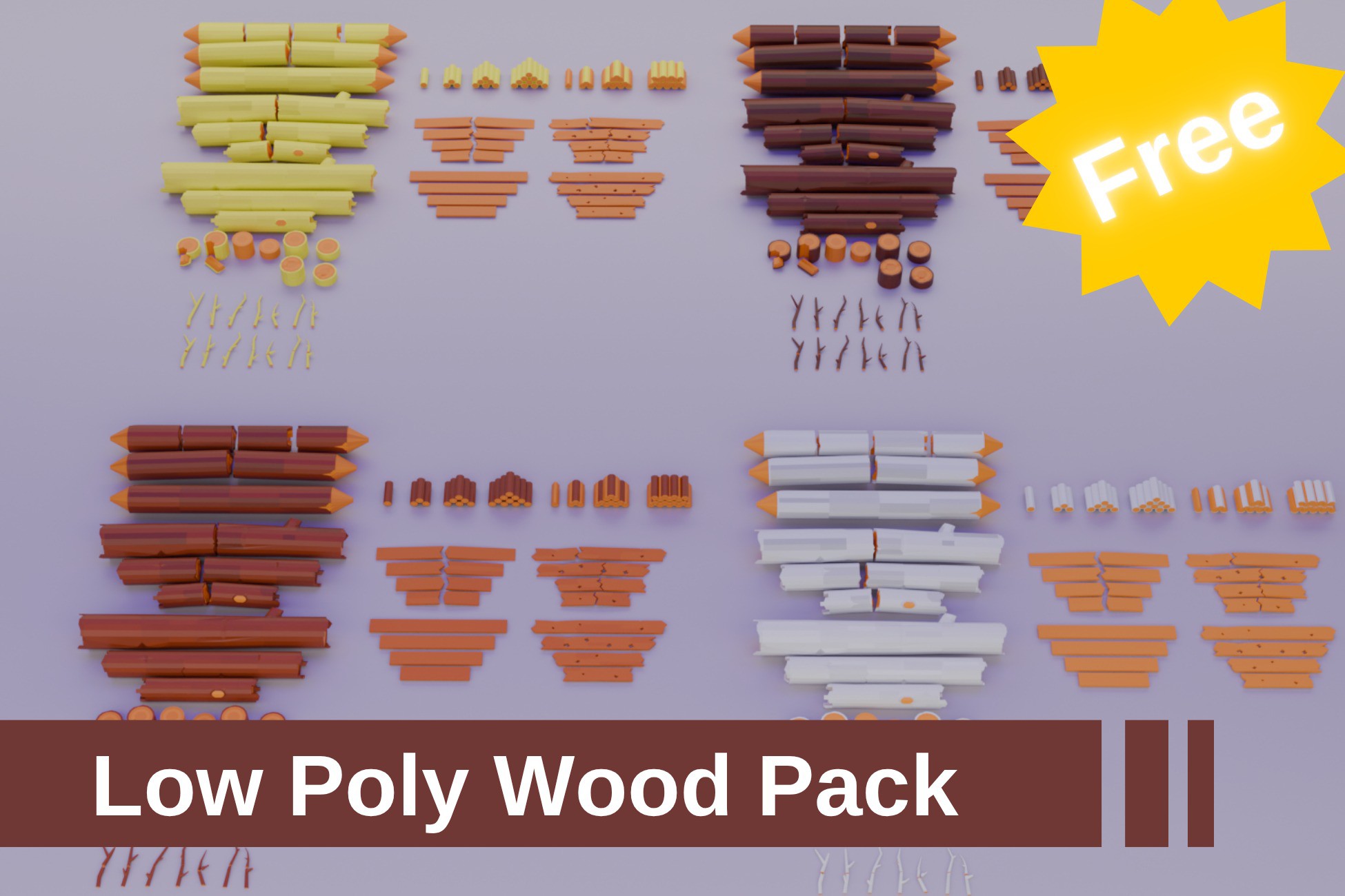 Low Poly Wood Pack – Stylized Wooden Models | 3D Trees | Unity Asset Store