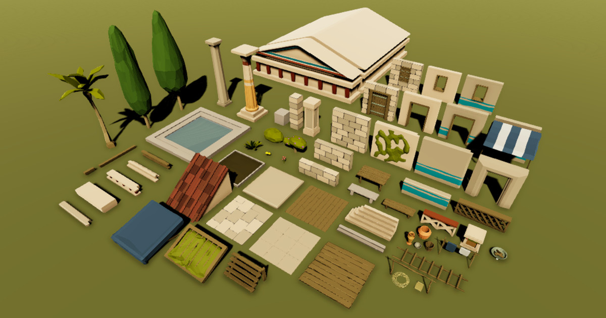 Greek Low Poly Pack | 3D Historic | Unity Asset Store