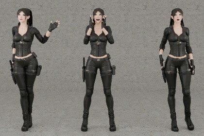 3D Lady In Black